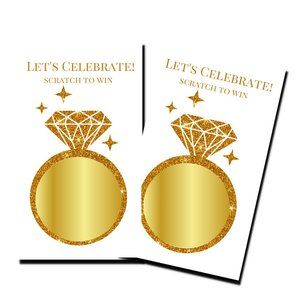 Bachelorette Party - Let's Celebrate - 50 Scratch Off Cards - Wedding Shower